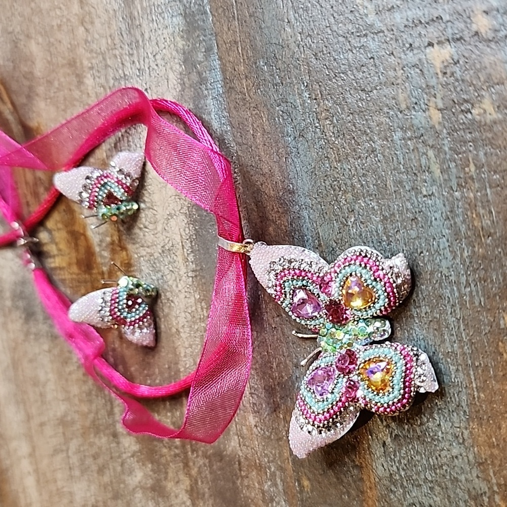 Handcrafted butterfly necklace